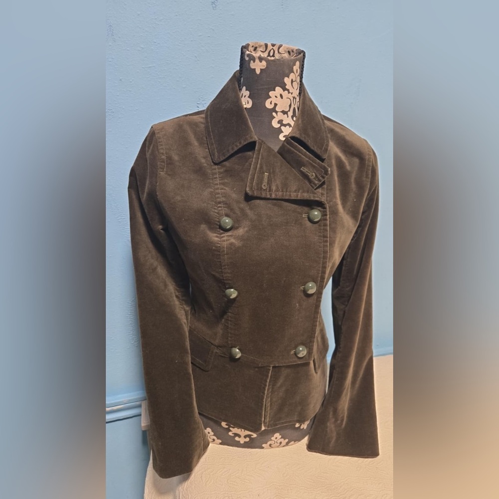 Talbots Double-Breasted Dark Brown Trench Coat